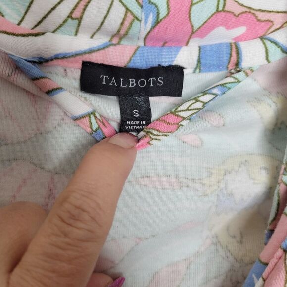 Talbots Tropical Birds Belted Lightweight Bath Robe - Picture 4 of 6